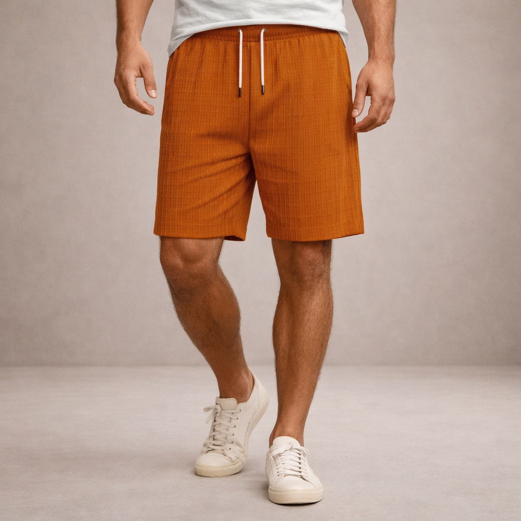 Men's Linen Shorts Regular Fit Breathable Summer Casual
