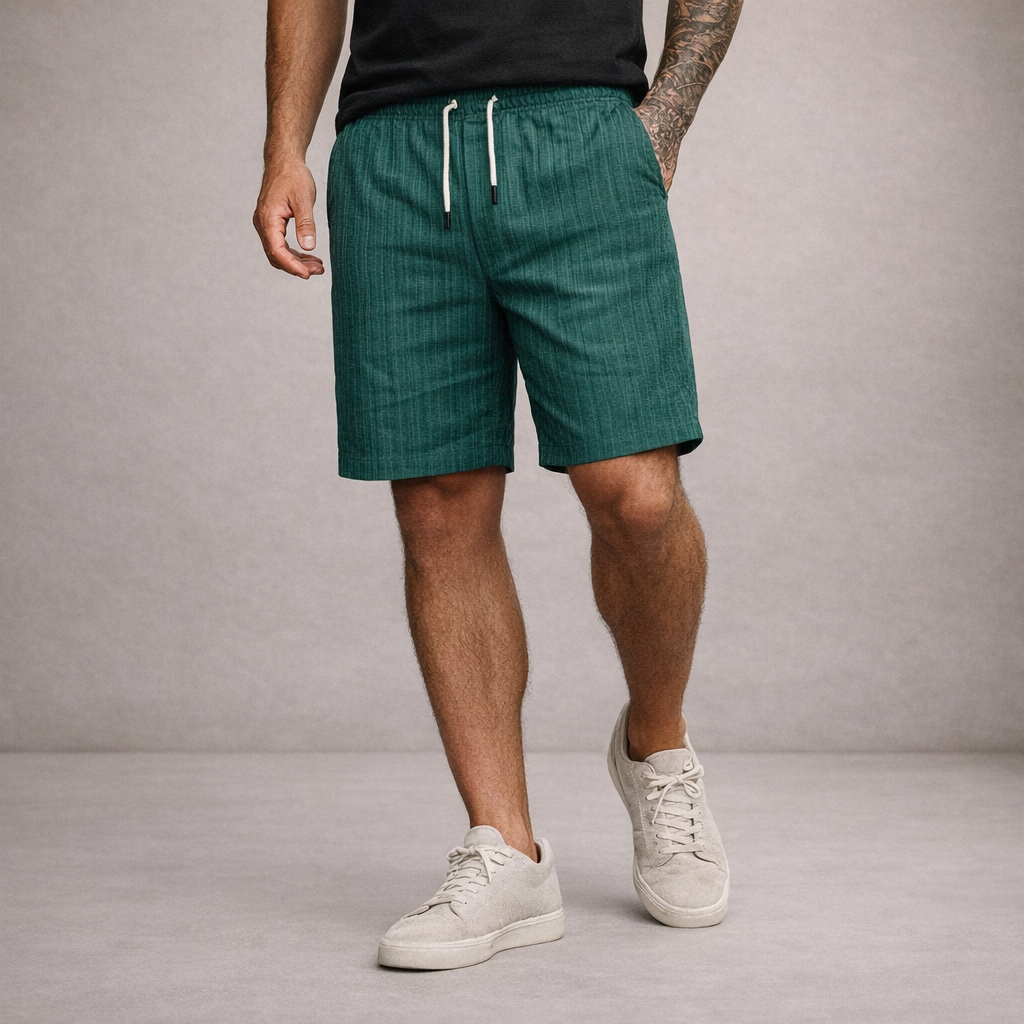 Men's Linen Shorts Regular Fit Breathable Summer Casual