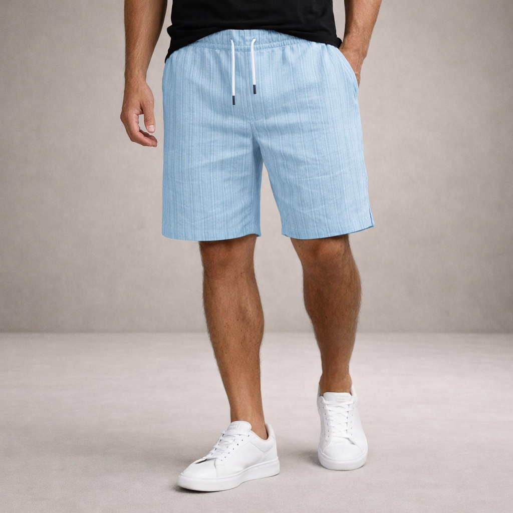 Men's Linen Shorts Regular Fit Breathable Summer Casual