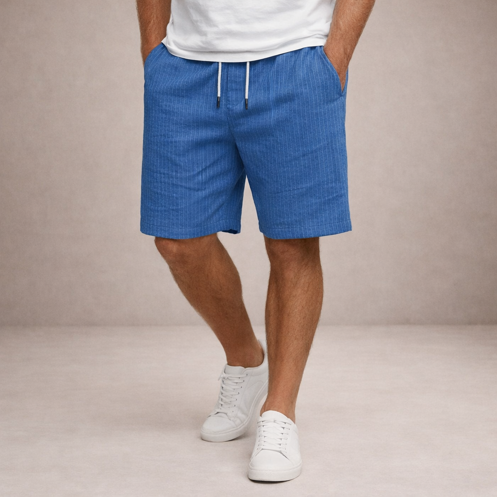 Men's Linen Shorts Regular Fit Breathable Summer Casual