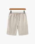 Men's Linen Shorts Straight Fit Summer Casual