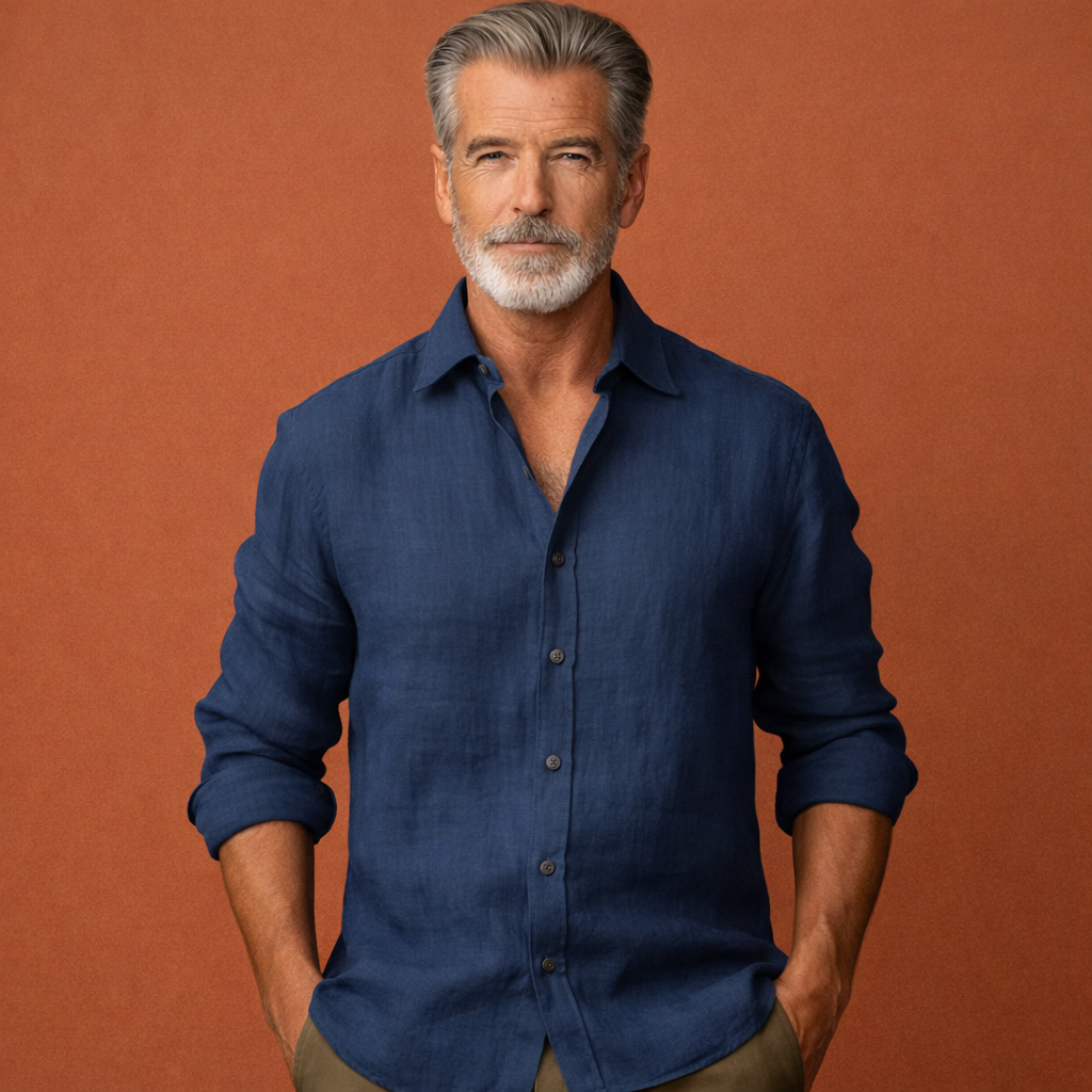 Men's Shirt Long Sleeves Relaxed Fit Casual Summer