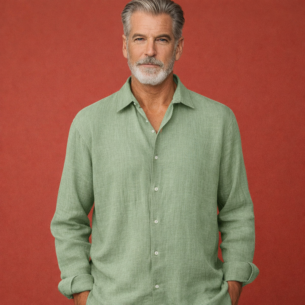 Men's Shirt Long Sleeves Relaxed Fit Casual Summer