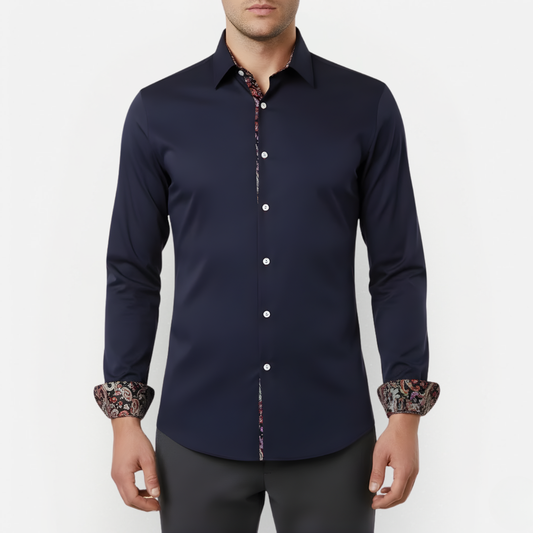 Men's Shirt Paisley Print Long Sleeves Casual