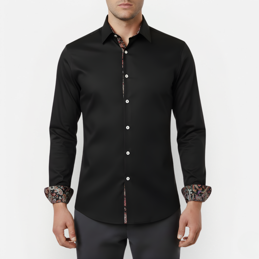 Men's Shirt Paisley Print Long Sleeves Casual