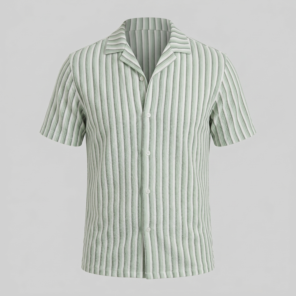 Men's Shirt Vertical Stripes Resort Casual Summer