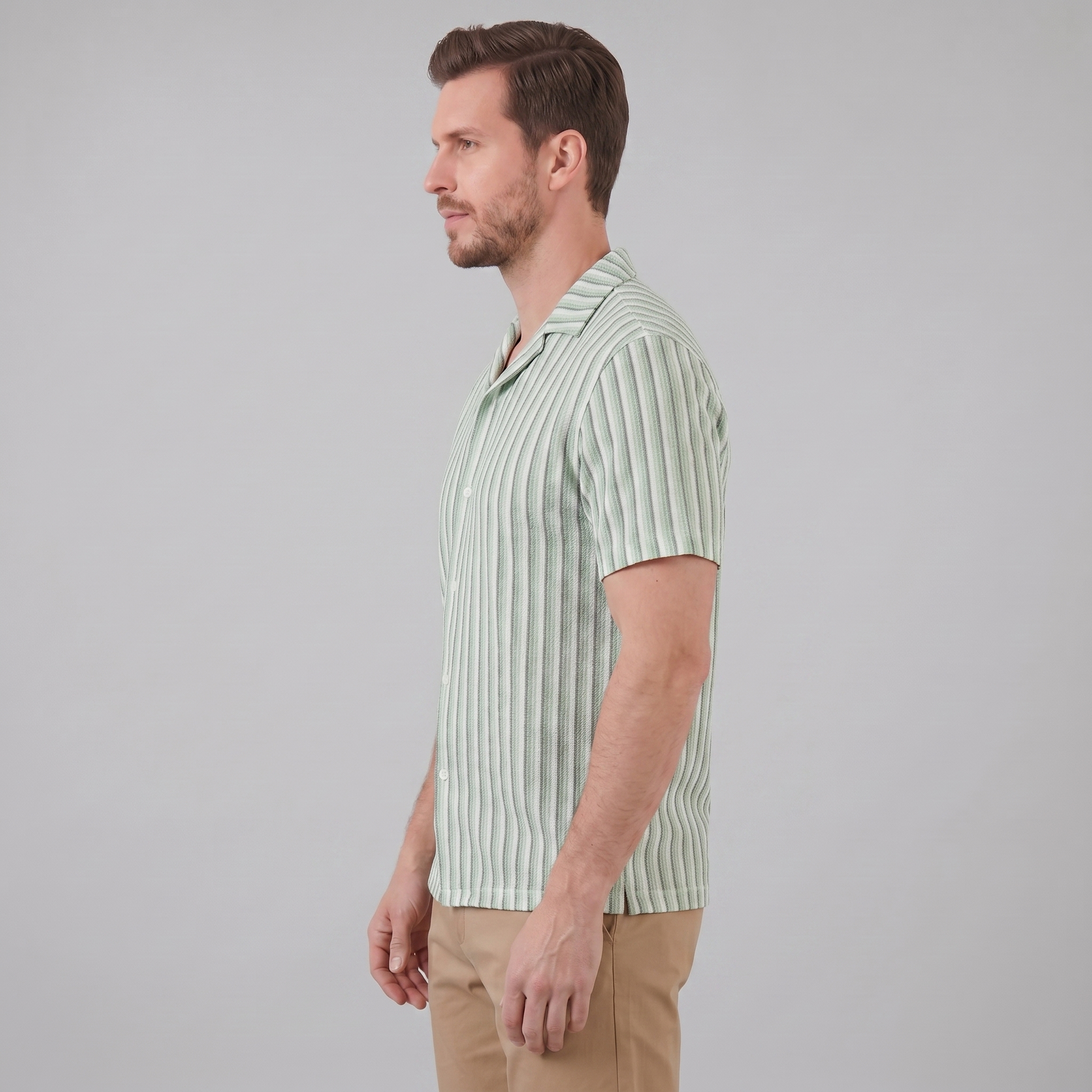 Men's Shirt Vertical Stripes Resort Casual Summer