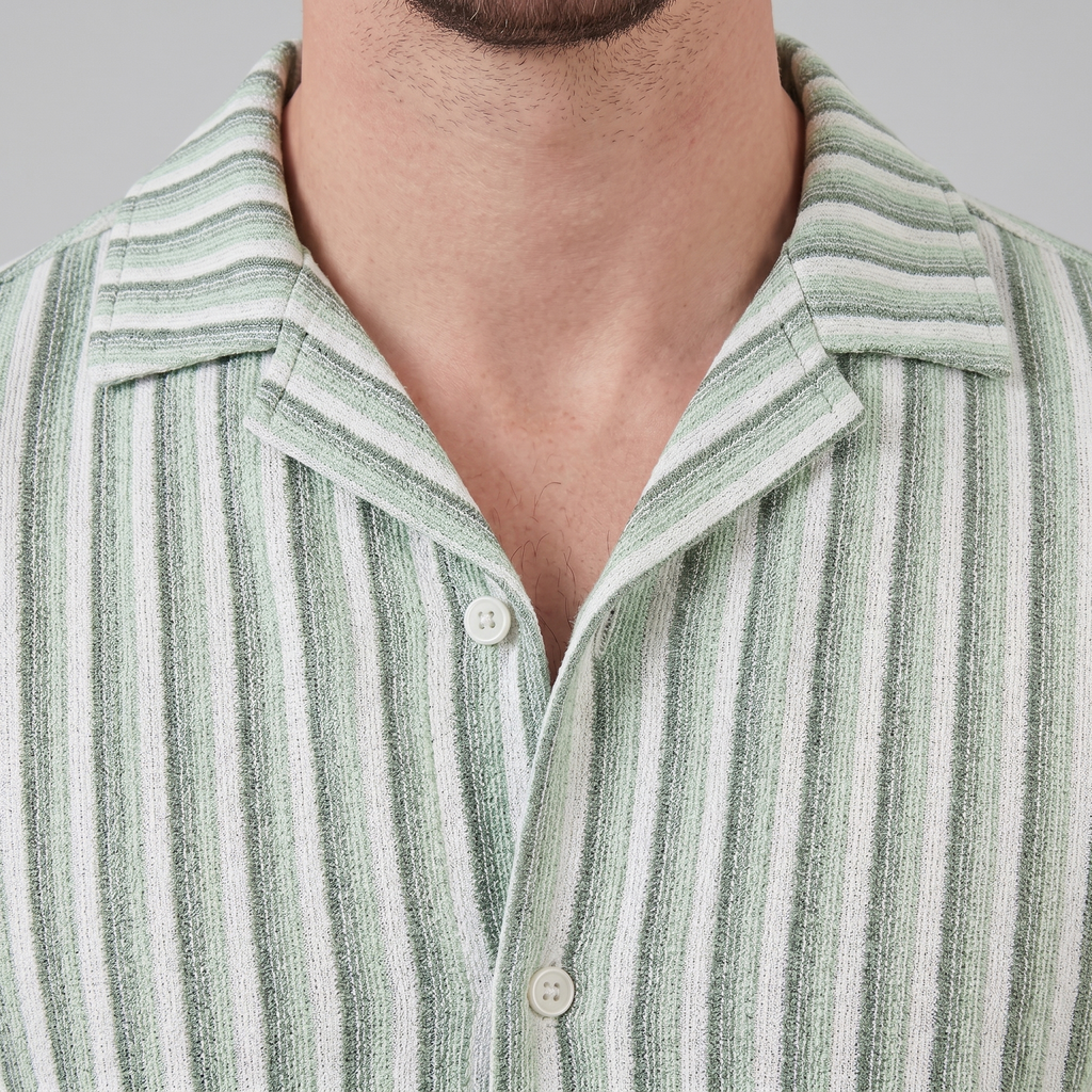 Men's Shirt Vertical Stripes Resort Casual Summer
