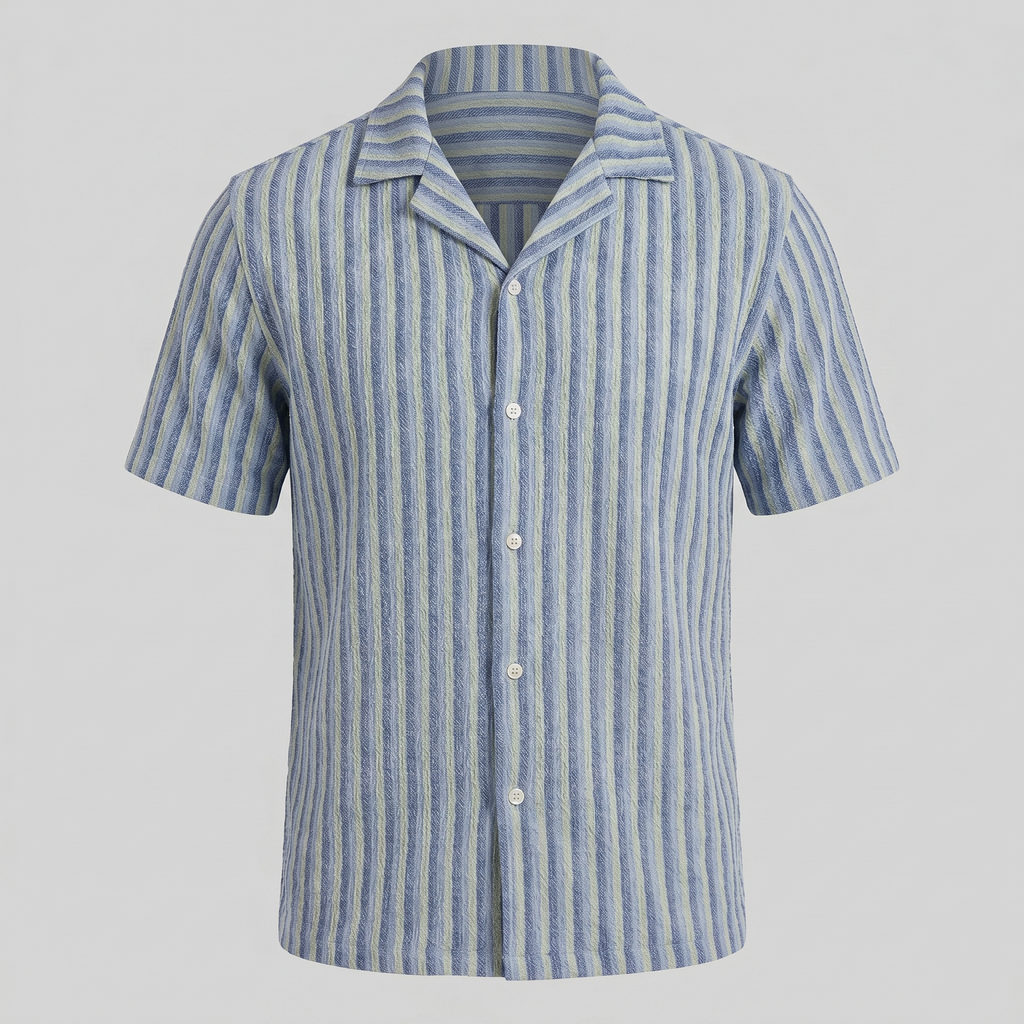 Men's Shirt Vertical Stripes Resort Casual Summer