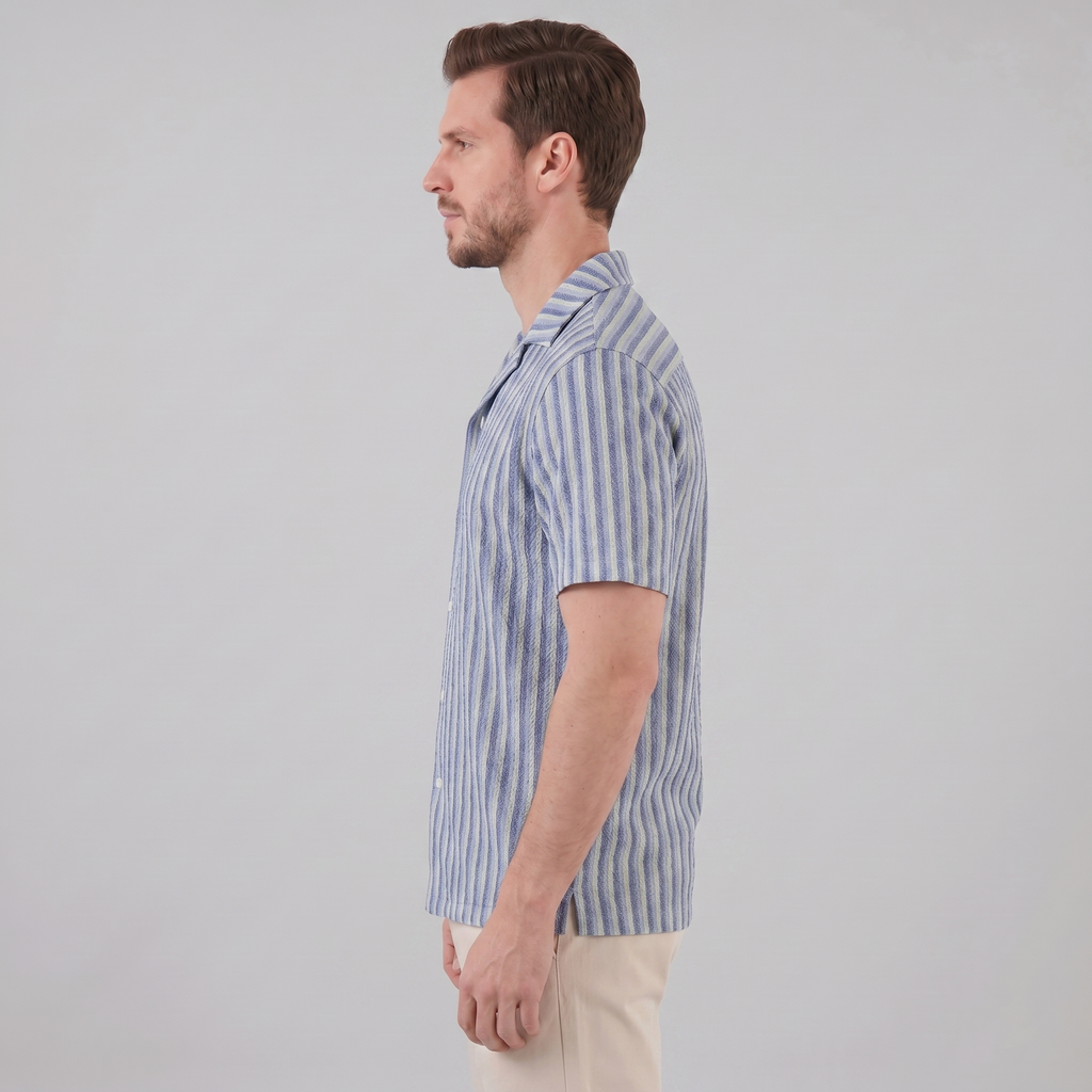 Men's Shirt Vertical Stripes Resort Casual Summer