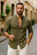Men's Shirts Relaxed Fit Three-Quarter Sleeves Casual Summer