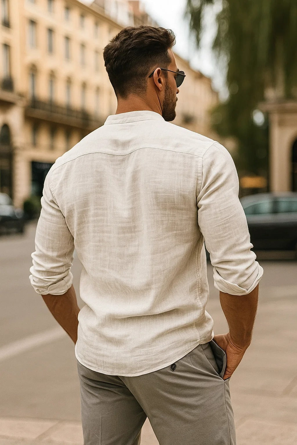 Men's Shirts Relaxed Fit Three-Quarter Sleeves Casual Summer