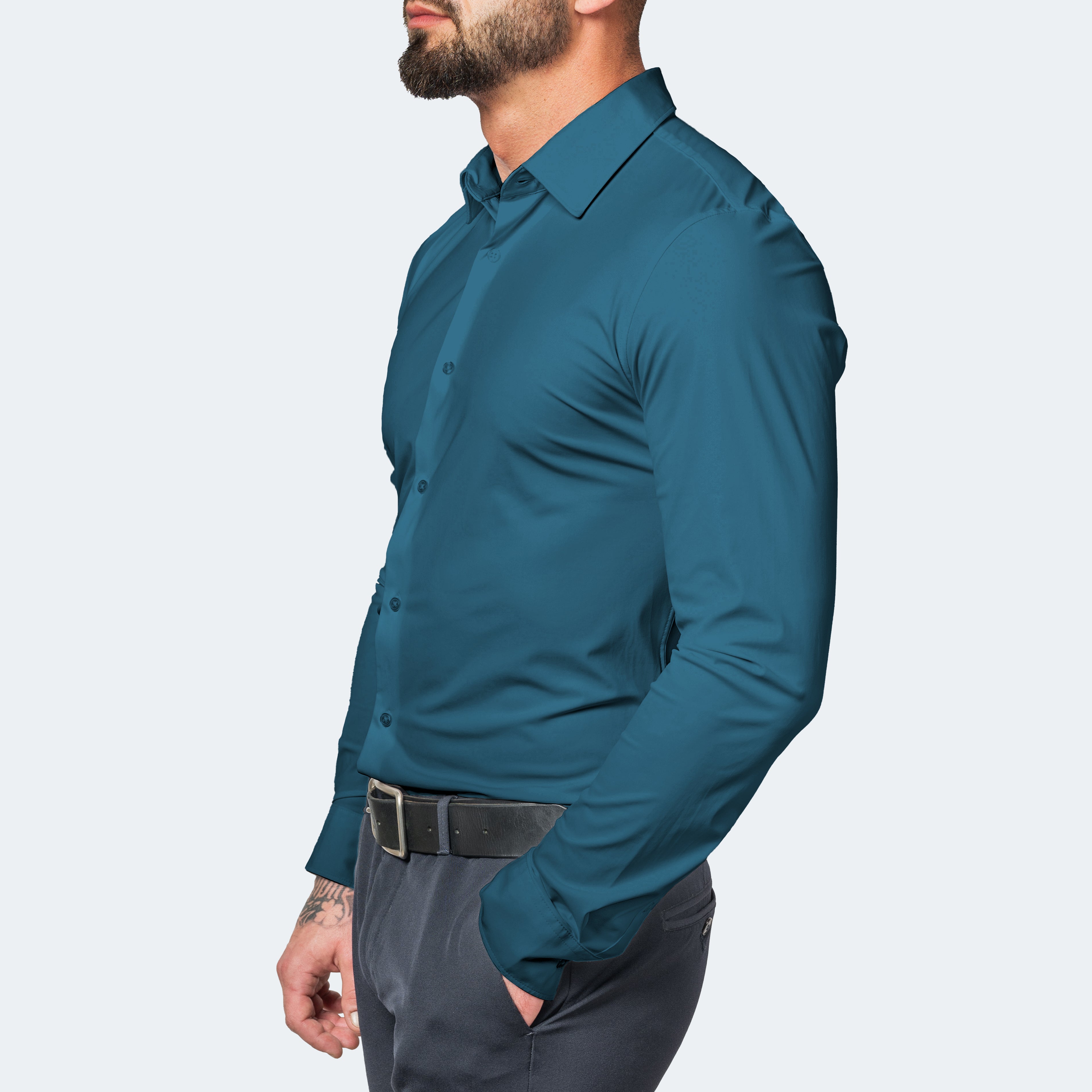 Men's White Shirt - Extreme Stretch & Wrinkle-Free