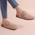 Minerva Adjustable Buckle Slip-On Sandals