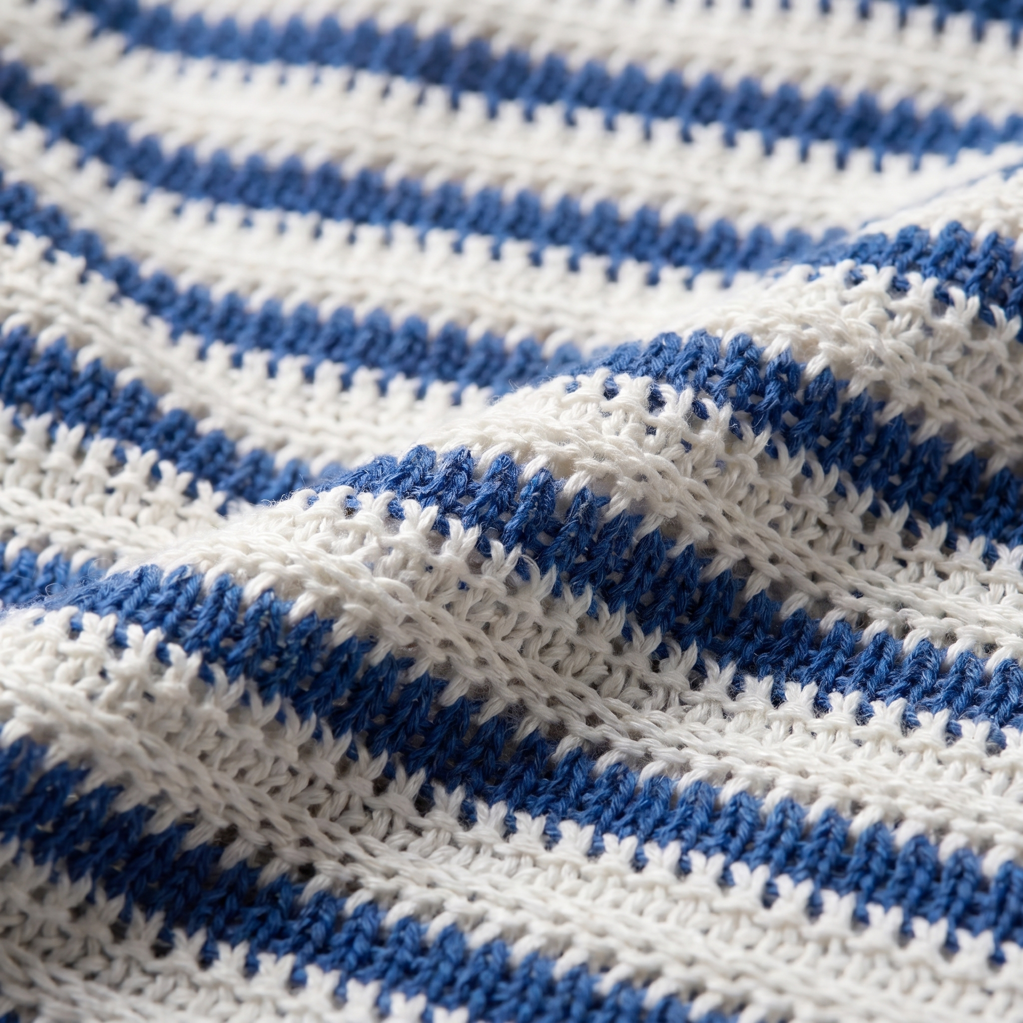 Open Knit Stripe Resort Shirt Men Summer Casual