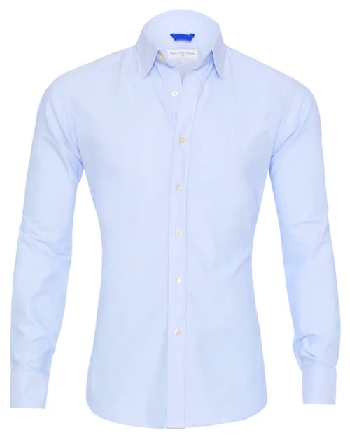 Oxford Shirt Men Slim Fit Stretch With Zipper Closure