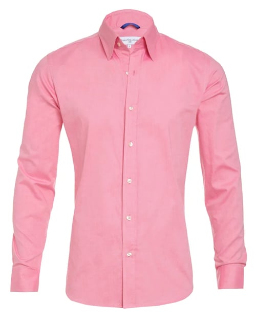 Oxford Shirt Men Slim Fit Stretch With Zipper Closure