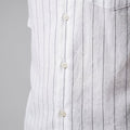 Pinstripe Camp Shirt Men Short Sleeves Casual Summer