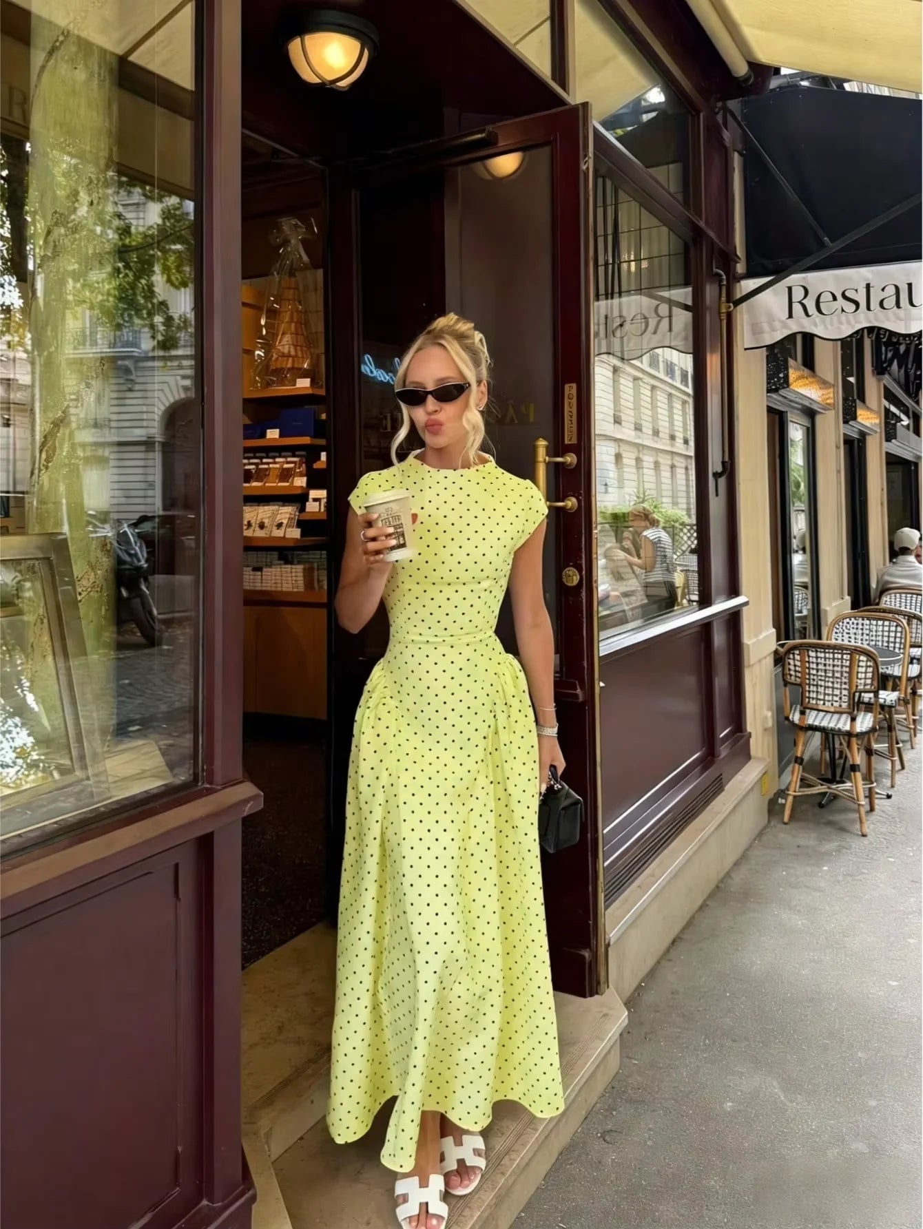 Ruby Flare Maxi Dress with Cap Sleeves