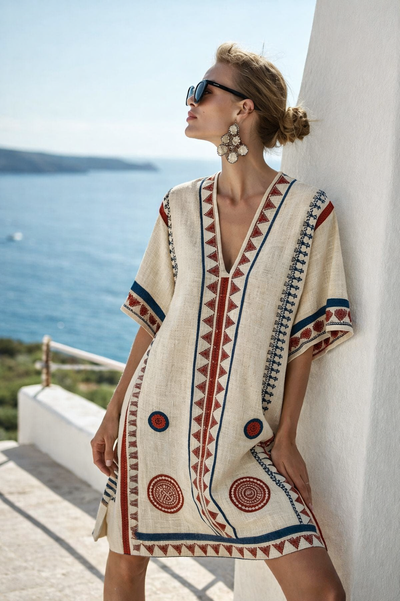 Summer Breeze | Women's Loose Fit Short Beach Dress with Airy Design | Perfect for Casual Summer Days