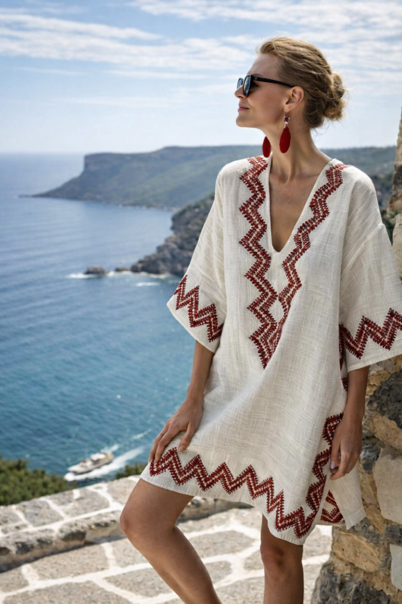Summer Breeze | Women's Loose Fit Short Beach Dress with Airy Design | Perfect for Casual Summer Days