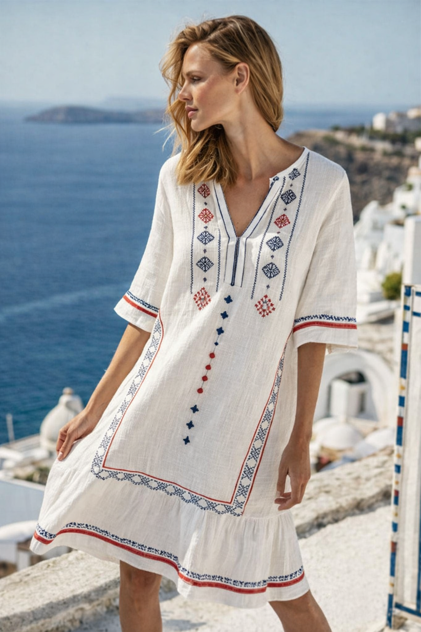 Summer Breeze | Women's Loose Fit Short Beach Dress with Airy Design | Perfect for Casual Summer Days