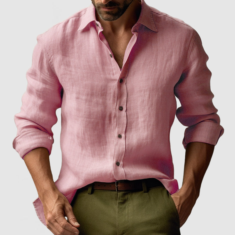 Vintage Men's Shirt Buttons Light Casual Elegant