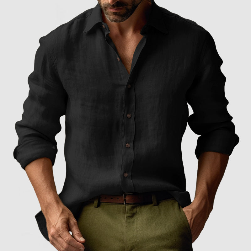 Vintage Men's Shirt Buttons Light Casual Elegant